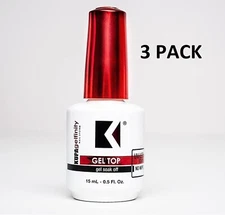 Kupa GelFinity Soak Off Gel Top Coat .5 oz - Pack of 3