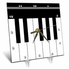 3dRose Piano keys - black and white keyboard musical design - pianist music play