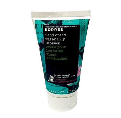 KORRES  Water Lily Blossom HAND CREAM 2.54 Oz / 75 mL Tube NEW  SEALED FREE SHIP