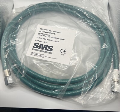 Oxygen Hose with D.I.S.S. DISS / DISS Fittings 10 Feet Long Made England