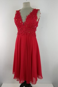 abito elegante rosso corto