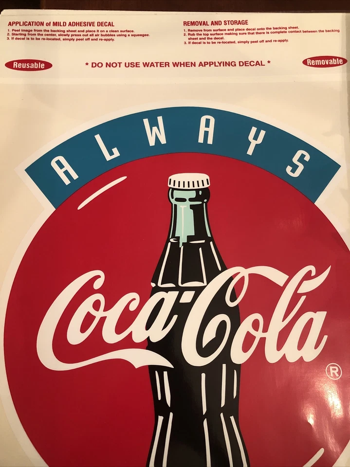 Calcomanías transparentes vintage de Coca-Cola años 80 Foto 2 de 3
