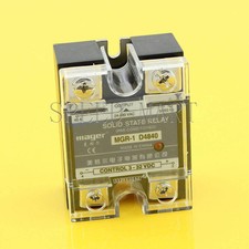 High Quality DC-AC 40A 3-32VDC to 24-480V AC Solid State Relay SSR Clear Cover