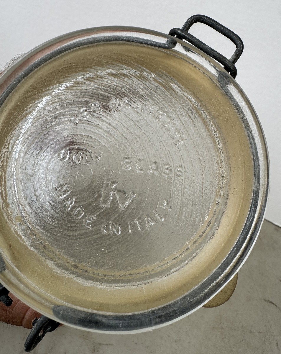 Per Alimente Only Glass FV Made in Italy Cannister Jar w/ Bail