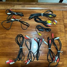 Lot of 12 Assorted Audio And Video Cables, Varying Lengths And Uses
