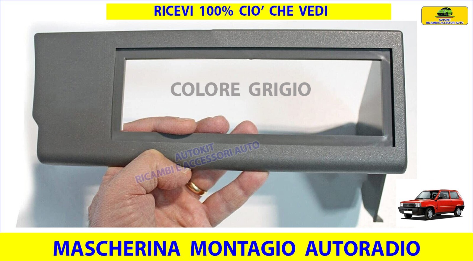 Mascherina Stereo montaggio Autoradio per tutte le Panda 750 dal 1986 al 2003 foto 2