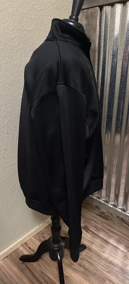 Chaqueta Pullover Grand Slam Golf Performance 1/4 Cremallera Para Hombre Grande Negra Atlética Foto 4 de 4