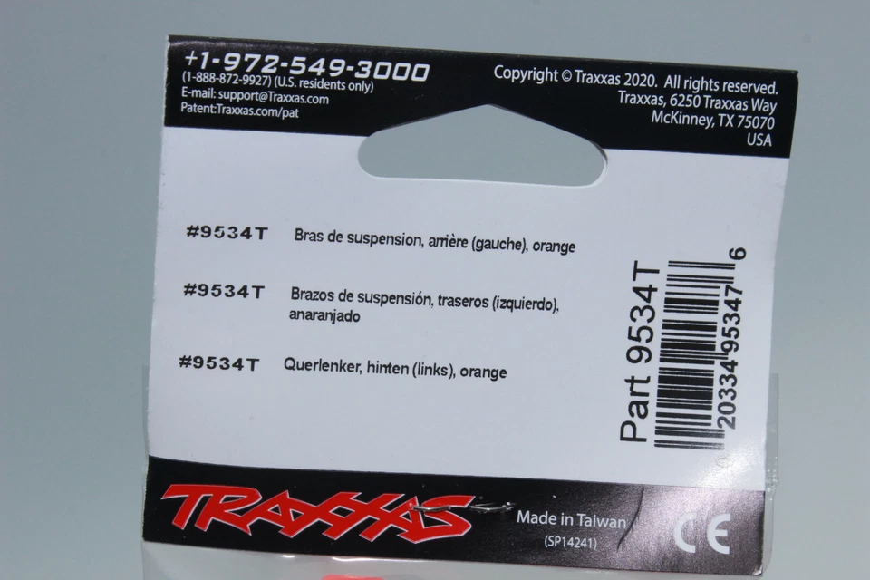 Traxxas TRX 9534 T  ORANGE  Querlenker hinten links   SLEDGE     NEU OVP - Bild 4 von 4