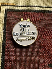 Roger Dunn August 2010 Metal Magnetic Coin Golf Ball Marker and Clip New