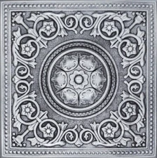 BEST SELLER, Ceiling Tiles, Styrofoam, GLUE UP  20" x 20" MAJESTY Antique Silver