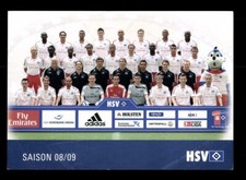 Mannschaftskarte Hamburger SV 2008-09 ohne Unterschrift