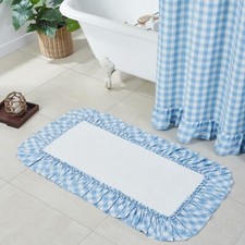 VHC Annie Buffalo Blue Check Bathmat 27x48  Farmhouse Bath