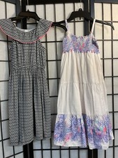 2 DRESSES GIRLS SIZE 4  5T PRE OWNED SKU HMO