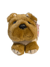 Vintage Puffkins Bosley Bulldog Dog 4 1/2" Swibco Plush Stuffed Animal NEW