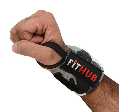 Wrist Wraps Weight lifting Gym Straps Support Strength Elasticated Hand Bandage - Picture 5 of 7