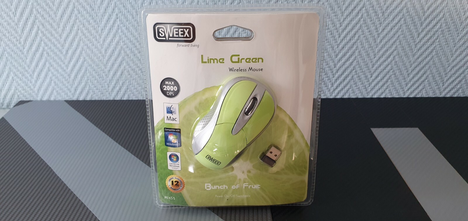 Souris sans fil Sweex MI455 vert citron optique pour ordinateur portable