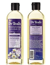 DR TEALS - Melatonin Sleep Blend Moisturizing Bath  Body Oil - 2 Pk x 8.8oz Ea