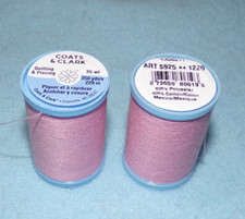 Coats and Clark Quilting Piecing Thread, 250 yds Rose Pink 1220