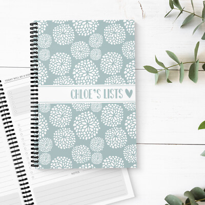 Floral TO DO LIST Notizbuch Aufgabenplaner personalisiert Schreibwaren Tagesorganizer