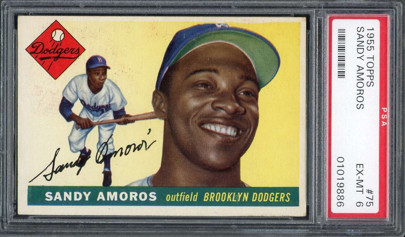 1955 Topps 75 Sandy Amoros PSA 6 01019886