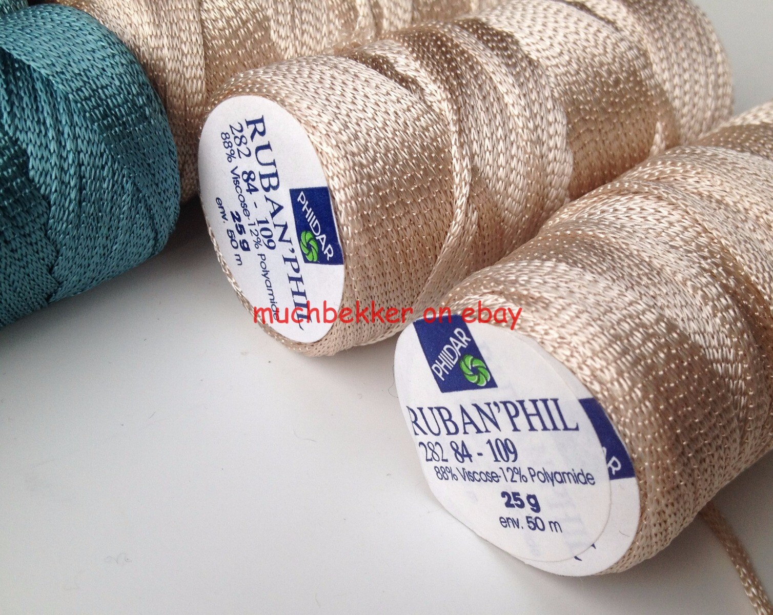 Lot 15x Phildar RUBAN'PHILFlat Ribbon Yarn Sheen, Soft Drape, 3