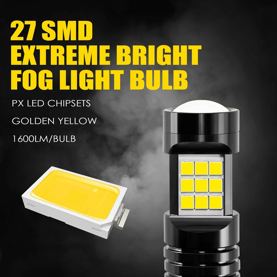 JDM ASTAR 2x H11 3000K Golden Yellow LED Fog light Bulbs - Image 3 of 4