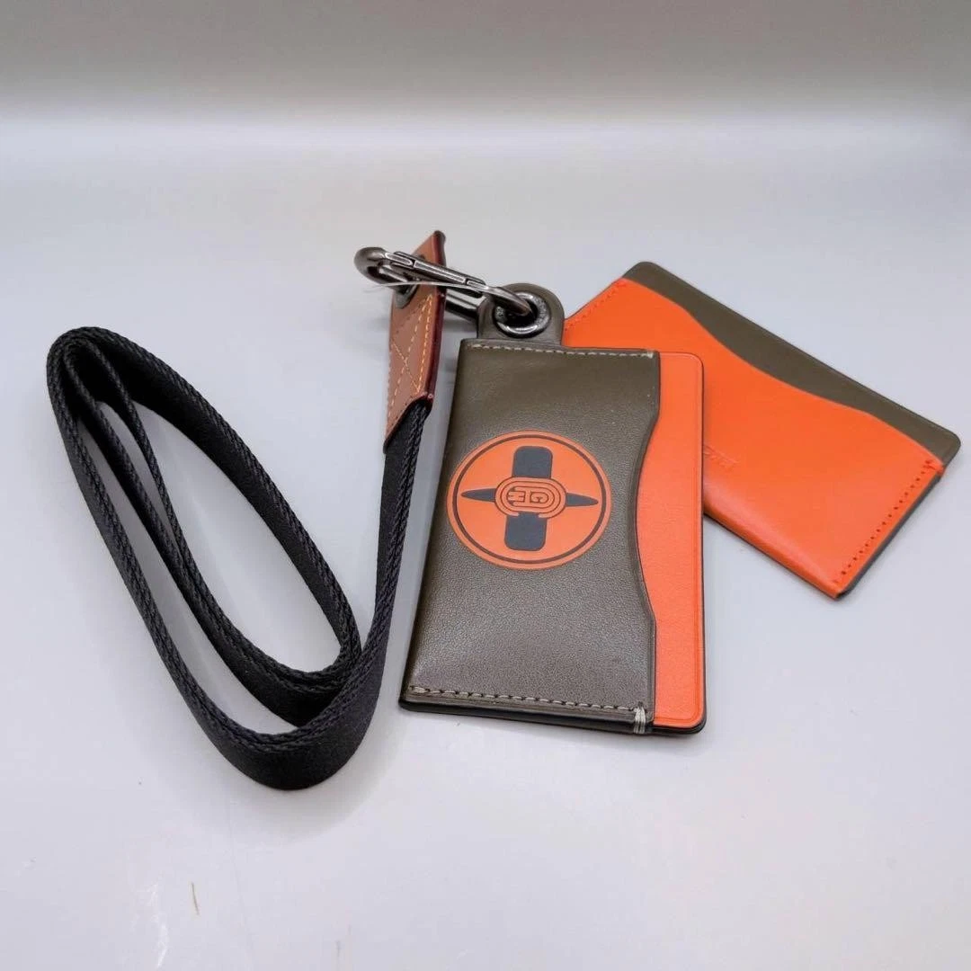 Coach Naruto Michael B. Jordan Card Case Khaki/Orange Used | eBay