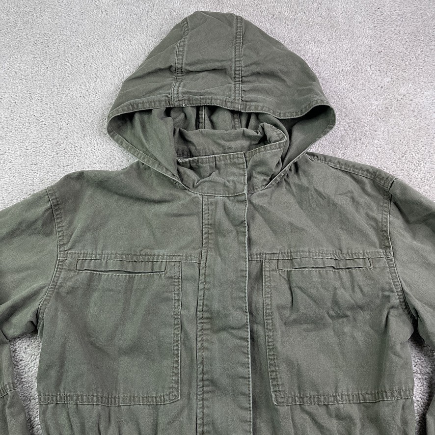 Universal Thread Jacket Womens Small Green Canvas… - image 2
