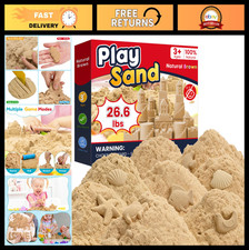 Natural Brown Play Sand 26.6lbs - Sensory Sand for Kids, Shaping Molding Fun