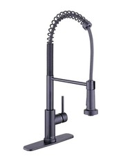 Glacier Bay Paulina One-Handle Pull Down Sprayer Kitchen Faucet in Matte Black