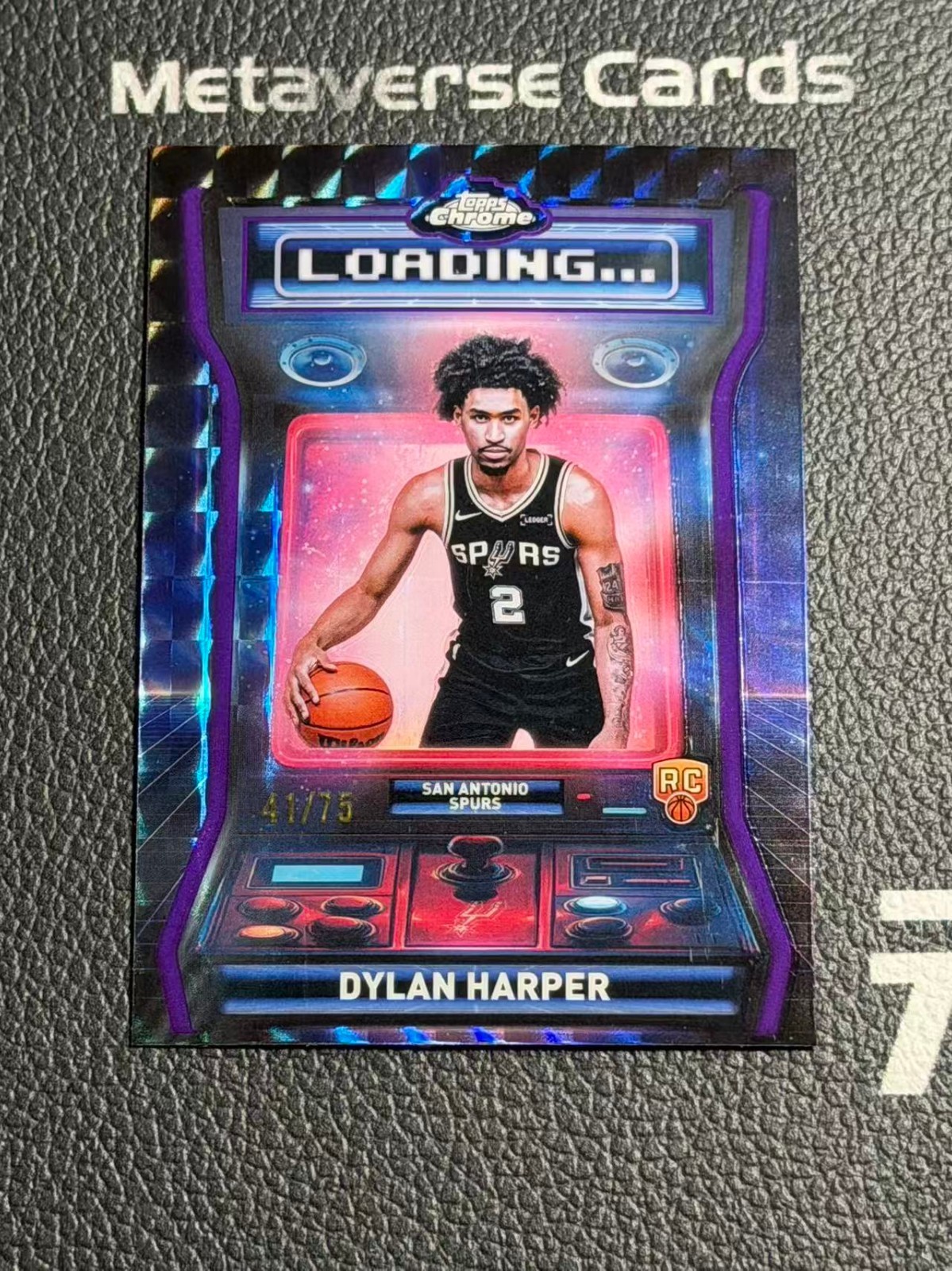 2025-26 Topps Chrome Loading Purple Geometric Refractor Rookie Dylan Harper /75