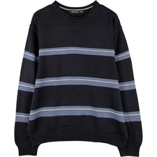 Used 2000'S Nautica striped cotton knit sweater men's size XL equivalent