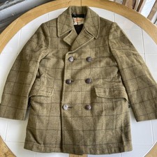 Vintage Lakeland Sportswear Plaid Twill Coat Size Youth 14 Retro 70s Made In USA