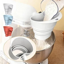 Flour Funnel for Kitchen Aid Mixer, Easy Pour Anti-Splash Accessory Baking Tool
