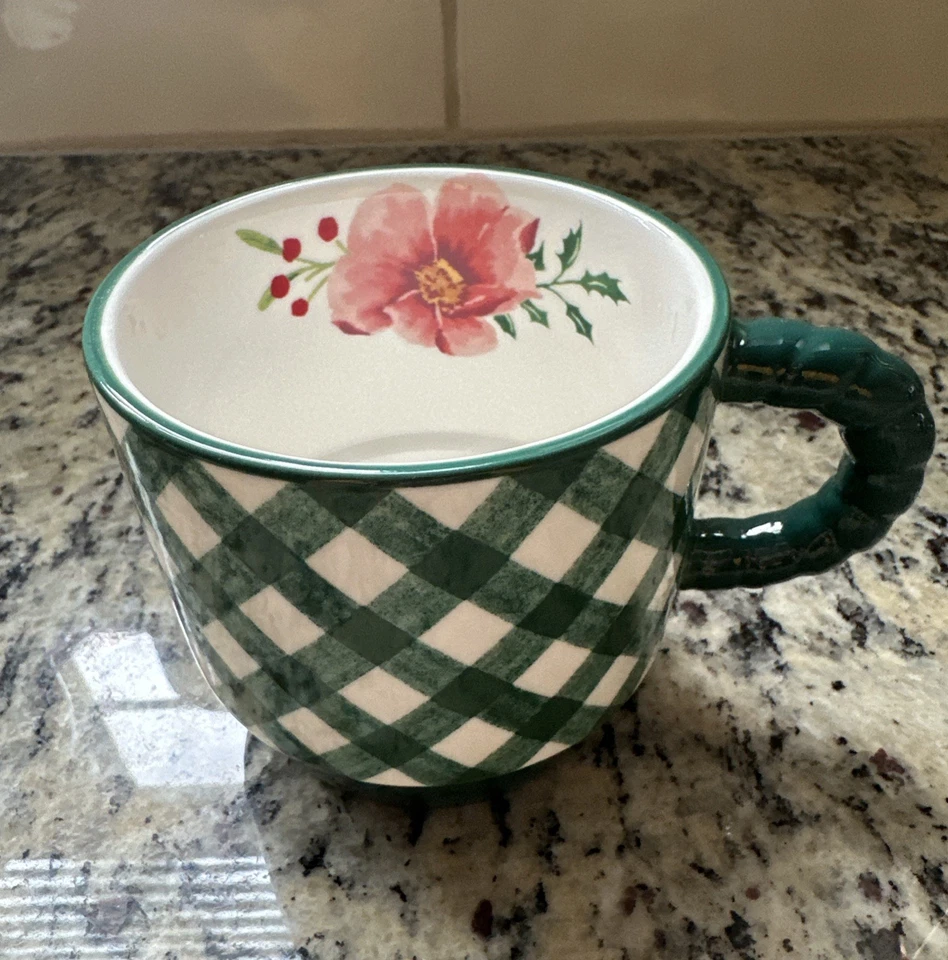 Guinga Pioneer Woman Merry Meadow 5 piezas 12,5 OZ. Tazas de gres con estante Foto 3 de 4