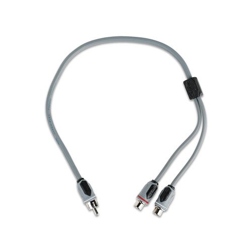 Skar Audio SKMRCA1F2M 1-Male to 2-Female 1 Ft Y-Adapter Marine Grade RCA Cable