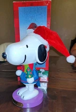 Peanuts Snoopy 8.5” Nutcracker Figure Santa Hat Scarf Kurt S. Adler