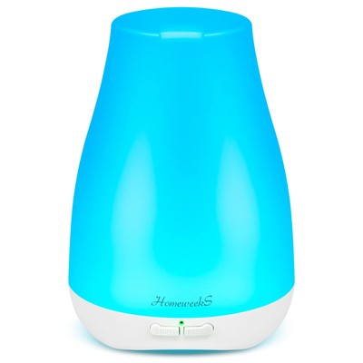 Homeweeks Diffusers, 100ml Colorful Essential Oil Diffuser with Adjustable Mist
