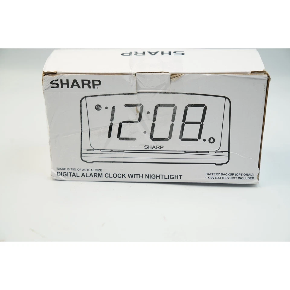 Reloj despertador digital con controles de estilo de teclado, batería de respaldo, fácil de usar Foto 4 de 4