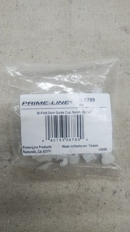 1/4 in. Inside x 1/2 in. x 3/8 in., Plastic Bi-Fold Door Guide Cap - pack of 25