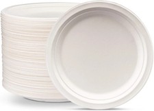 Super Rigid Strong Bagasse Disposable Party Paper Plates Biodegradable