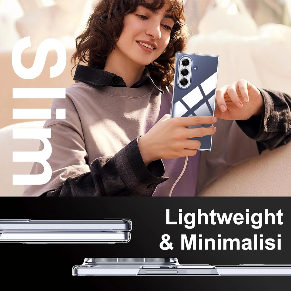 Cover per Samsung Galaxy Z Fold 7 Case Con Ultrasottile & Acrilico Trasparente C - Immagine 2 di 4