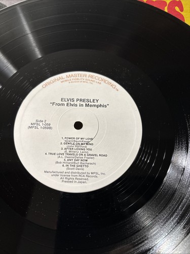 Elvis Presley From Elvis In Memphis Mobile Fidelity Sound Lab Lp / All Inserts M - Picture 9 of 14