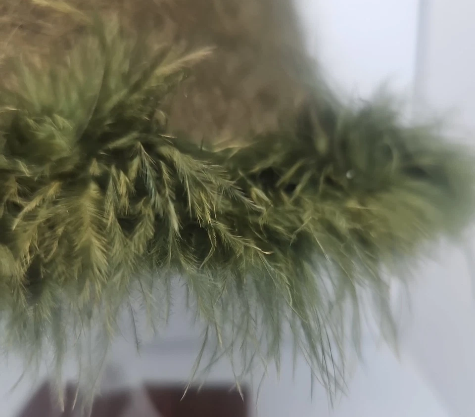 Sombrero Angora Fuzzy Vintage Mujer Marrón Piel de Conejo Cubo D 22 pulgadas Foto 3 de 4