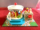 Vintage Fisher Price  Little People MERRY GO ROUND WIND UP MUSIC