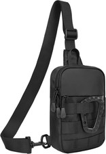 Small Sling Bag for Men, Tactical Inspired Waterproof Utility EDC Mini Crossbody