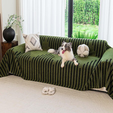 Sherpa Fleece Couch Cover for Dogs Washable Non Slip, Pet Proof Sofa Covers for