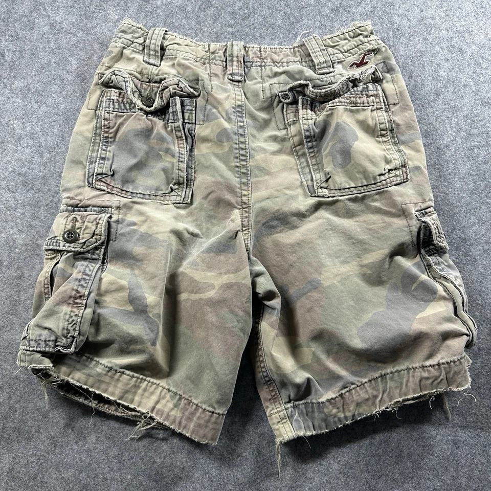 Vtg Y2K Hollister Cargo Shorts Mens 30 Camo Camouflage Military Paratrooper Flaw - Image 2 of 4