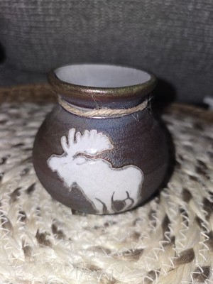 Jeremy Diller Signed Raku, Moose, Earth & Fire, Iridescent Studio Art Pottery