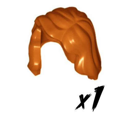 1x LEGO 85974   Figurteil Haare Hair   dunkel orange   dark orange